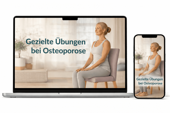 5-TAGE-CHALLENGE – GEZIELTE ÜBUNGEN FÜR DIE STELLEN, DIE BEI OSTEOPOROSE AM HÄUFIGSTEN BETROFFEN SIND 5 Tage. 5 kritische Stellen. Auch OHNE Vorerfahrung, ohne Geräte und auch wenn du bisher nichts gespürt hast. Dr. Ruth Mischnick